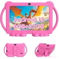 thumbnail image 1 of 2024 Kids Tablet, 7 inch Android 12 Tablet for Kids, 4GB+32GB ROM+1TB Expand Quad-Core Toddler Tablet with Shockproof Case, BT, WiFi, Parental Control, 2MP+5MP Dual Camera, Games, 1 of 7