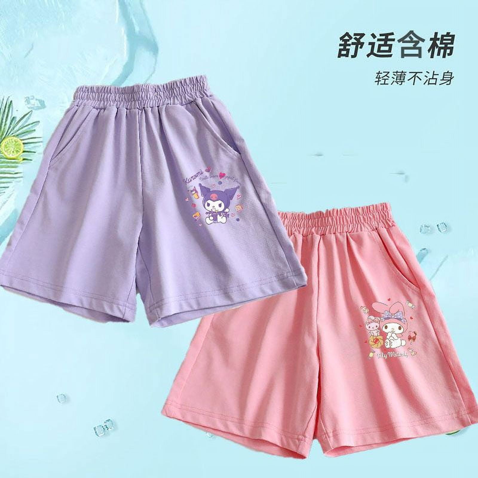 2024 Kuromi Anime Y2K Summer Shorts Pants 2 Kawaii Sanrio Children