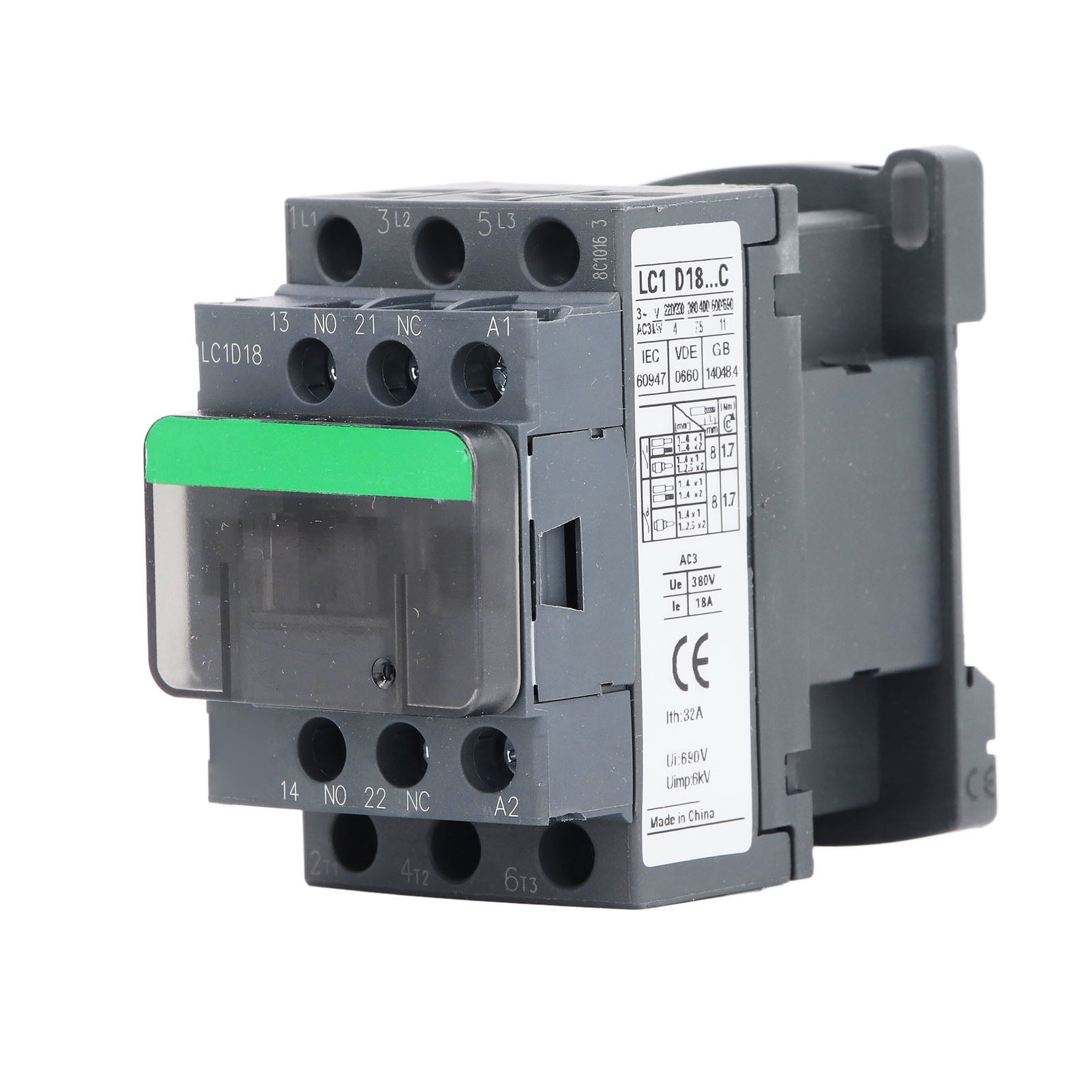 2024 LC1D18 AC Contactor 380V Rated Voltage Industrial Electric AC