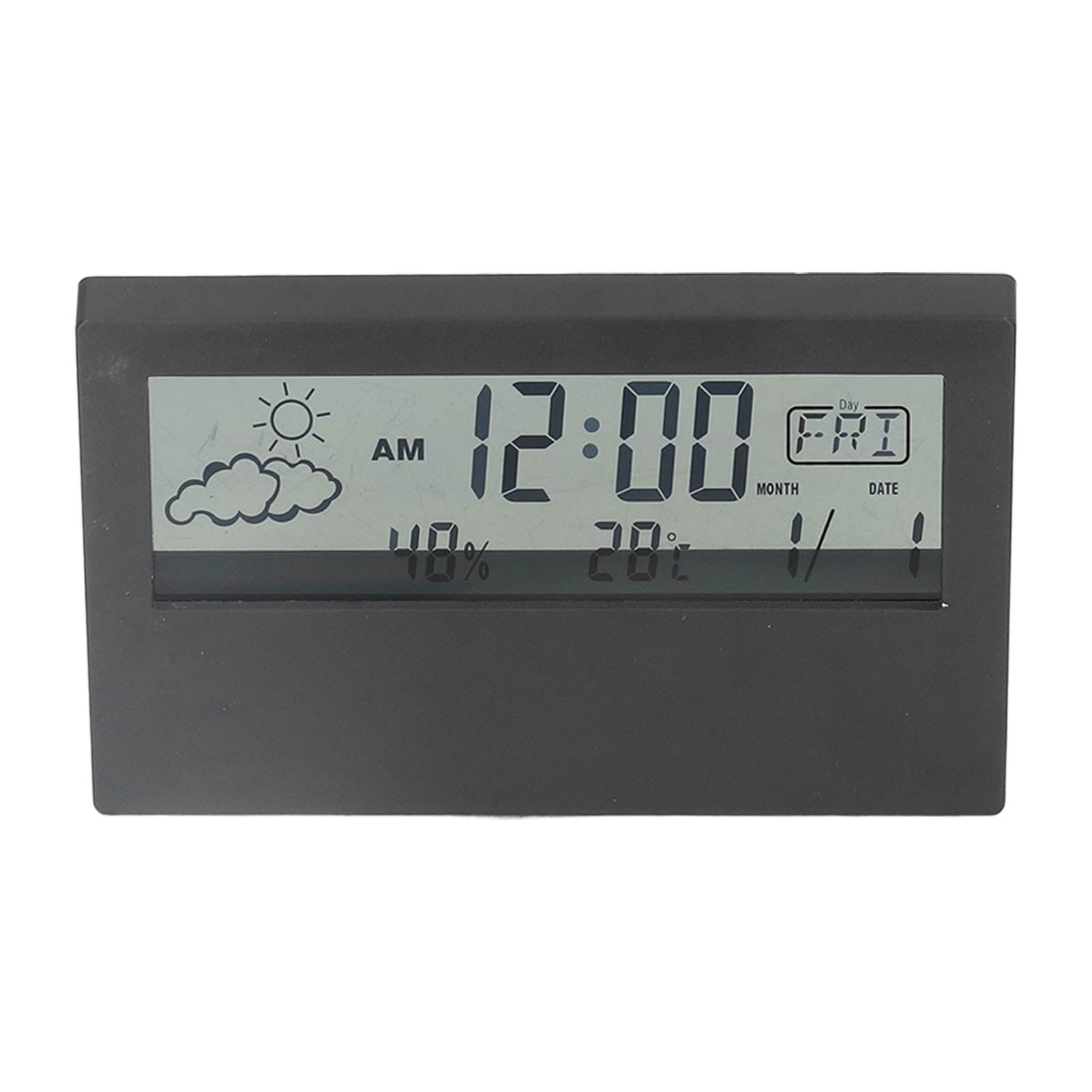 2024 LCD Alarm Clock Transparent Multifunctional Large Screen Display
