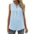 2024 LIN Solid Slim Sleeveless Blouses For Women Fashion 2023 Summer