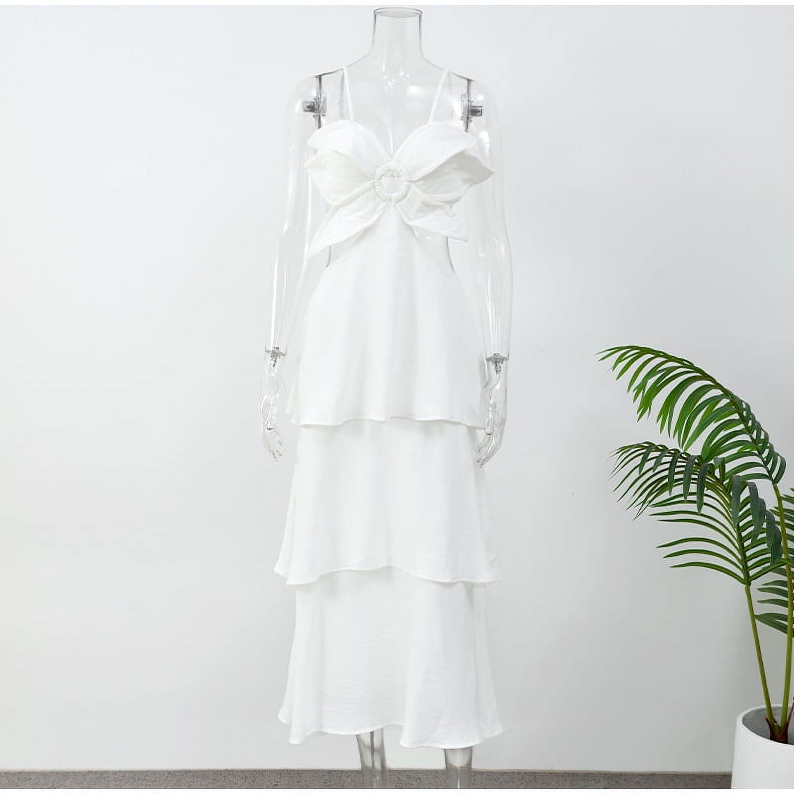 2024 LIN summer hot Summer new fashion sexy white sleeveless sling