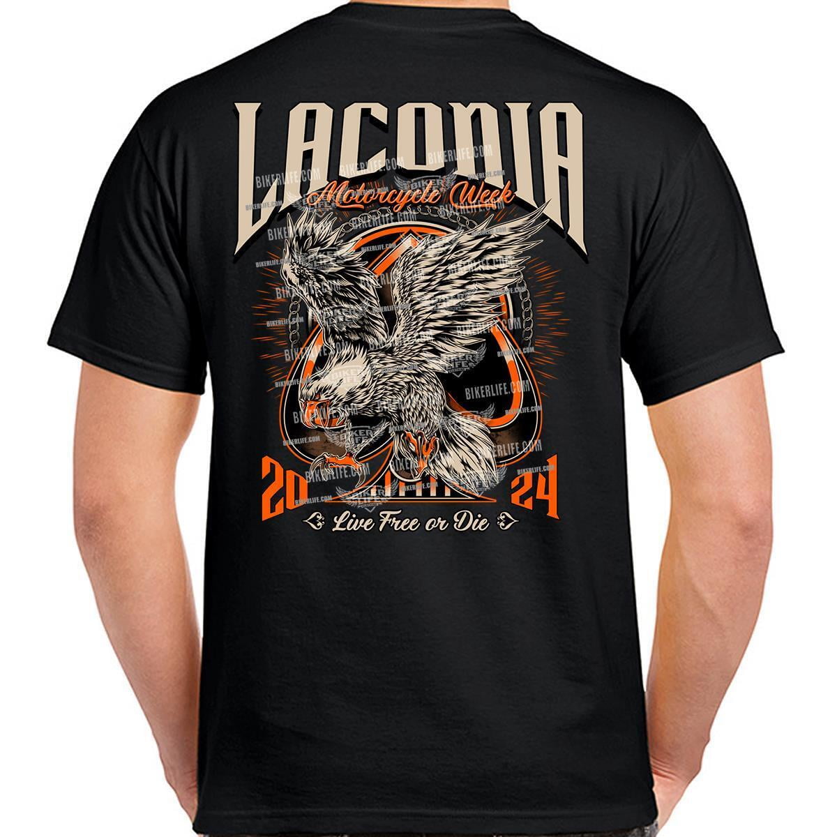 2024 Laconia Motorcycle Rally Eagle of Spades TShirt No