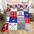 thumbnail image 1 of 2024 Lacrosse Duvet Cover Sports Theme Bedding Set Single For Boys Gilrs Polyester Lacrosse Player Games Comforter Cover Set, 1 of 7