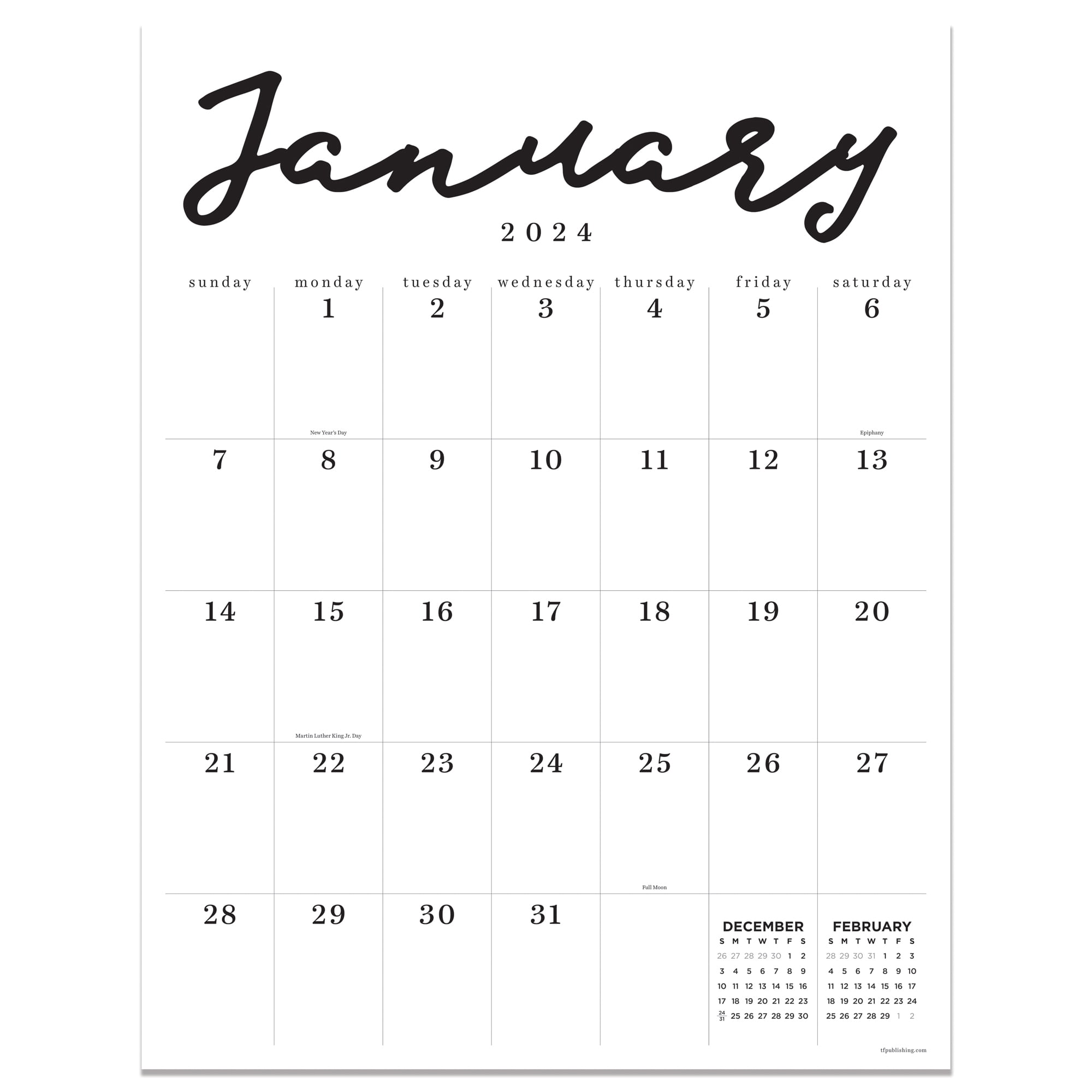 2024 Large Art Poster Wall Calendar Multi