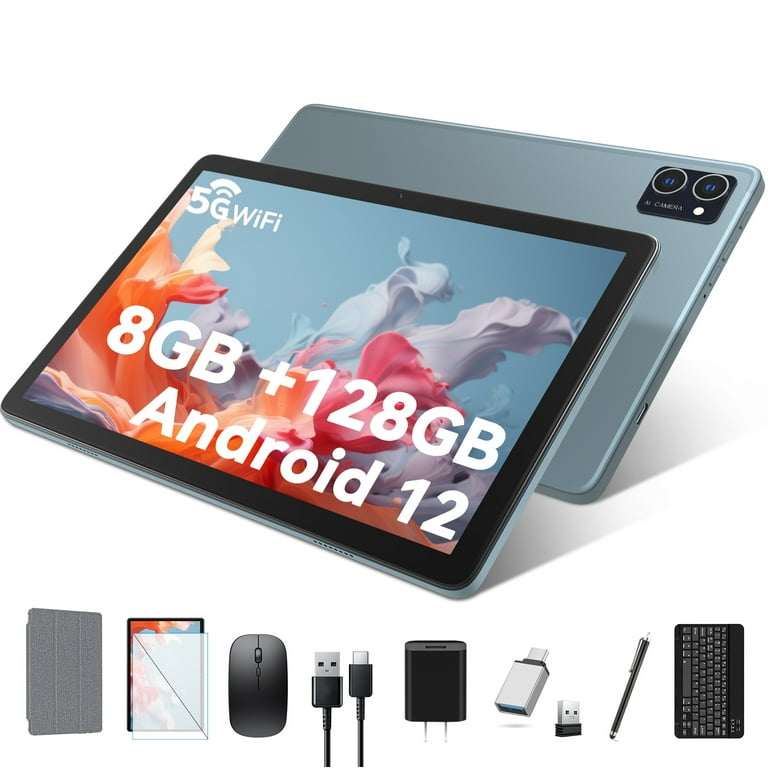 DOMATON 10.1in Android 12 Tablet, 8GB RAM, 128GB ROM, 8-Core, 5G