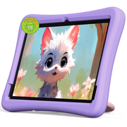 Plimpton 2026 Latest Kids Tablet, Android 15 Tablet for Kids 10.1 inch with 124+8GB RAM 64GB Storage, 8-Core CPU, Parental Control, Kids Space, 6000mAh, WiFi, BT, PlimPad Kids20 - Purple