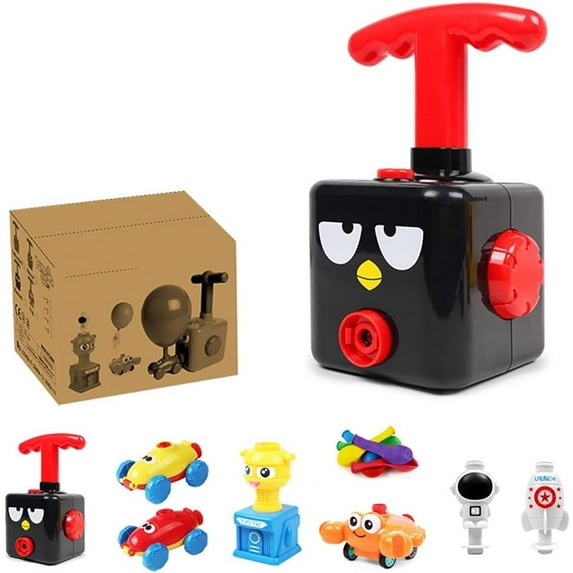 2024 Latest Children's Educational Toy Set, Balloon Launcher Car Toy Set, Balloon Car Toy with Pump, Balloon Powered Car Toys, Gift for Boys & Girls (Color : Yellow Duck)