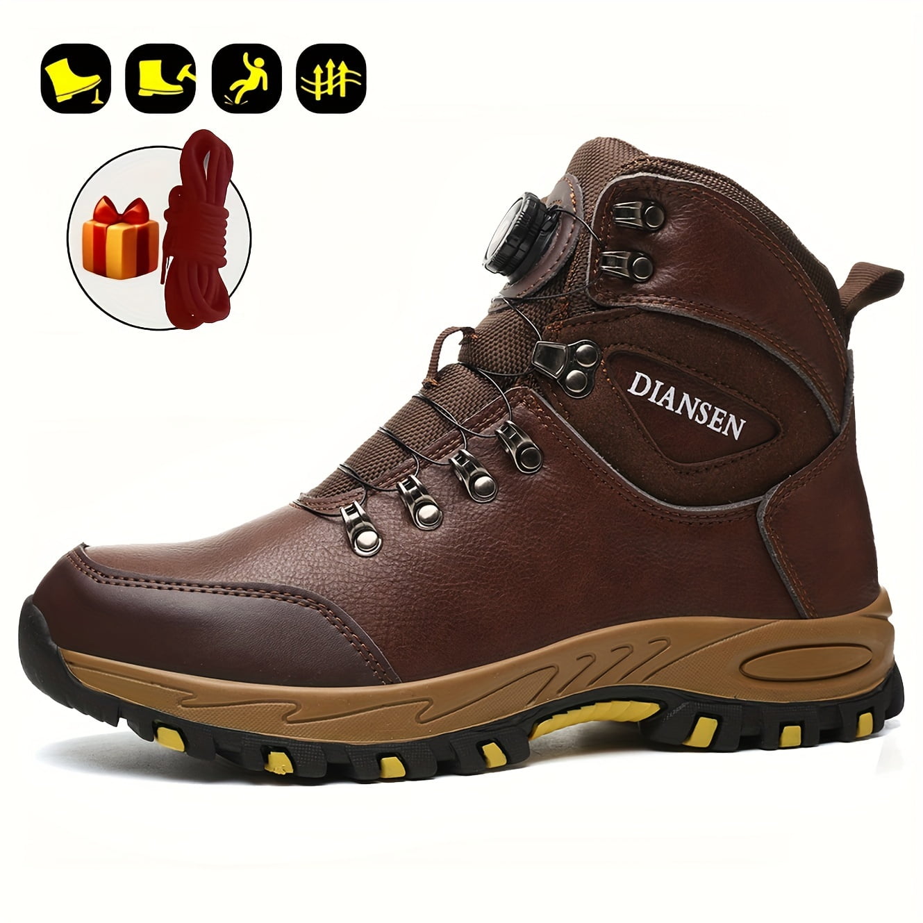 2024 Latest Hot High Top Steel Toe Work Boots Non Slip Comfortable and Safe for Men and Women Suitable for Hiking and Work Walmart