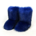 2024 Latest Hot Women's Snow Boots Fluffy Furry Round Toe Suede Winter