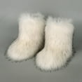 2024 Latest Hot Women's Snow Boots Fluffy Furry Round Toe Suede Winter