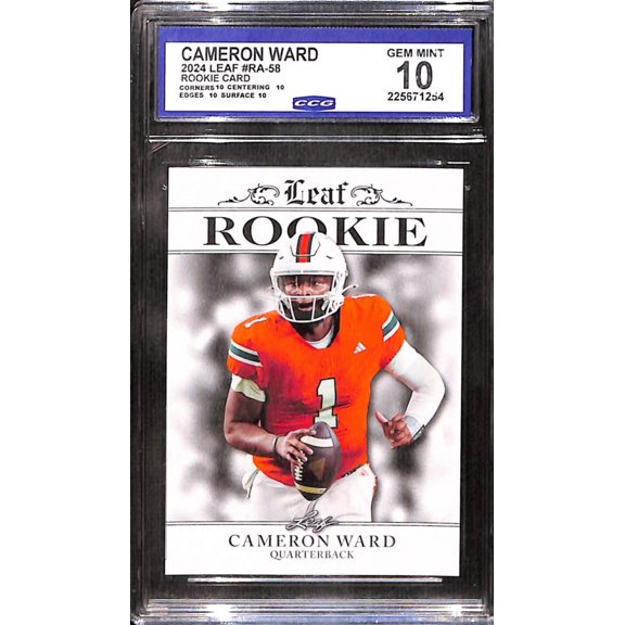 2024 Leaf Cameron Ward #RA - 58 Rookie Rookie 10