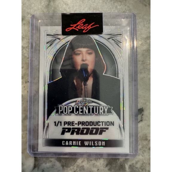 2024 Leaf Carnie Wilson Silver Pre-Production Proof Pop Century #1/1 Trading Card