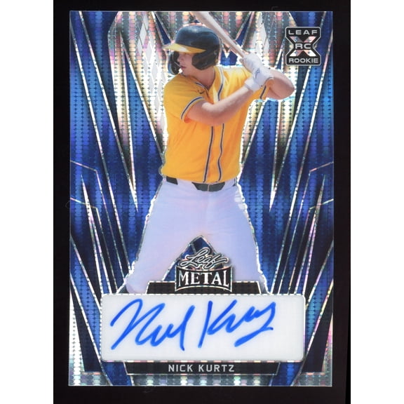 2024 Leaf Metal Baseball Nick Kurtz #BA-NK1 Blue Pulsar /5 AUTO RC
