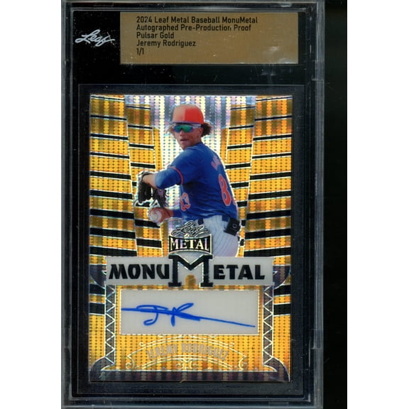 2024 Leaf Metal Jeremy Rodriguez Pulsar Gold Pre-Production /1 Auto Baseball Card