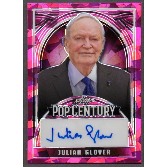 2024 Leaf Pop Century Julian Glover Prismatic Pink Auto 1/7 #BA-JG2 Trading Card