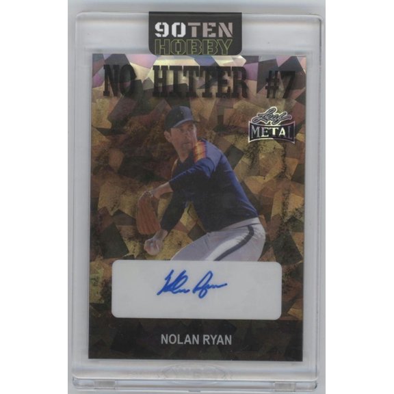 2024 Leaf Pro Set Rickey Henderson Nolan Ryan #MU-28 Metal /5 Dual Autograph Autographed Baseball Trading Card