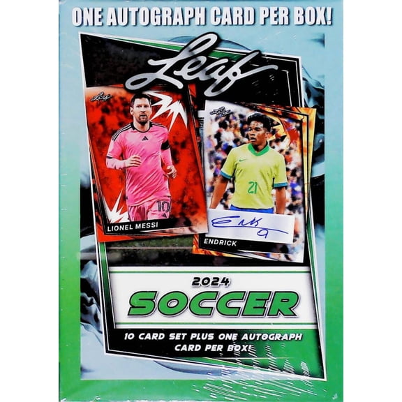 2024 Leaf Soccer Factory Sealed Blaster Box Set 11 Cards Lionel Messi