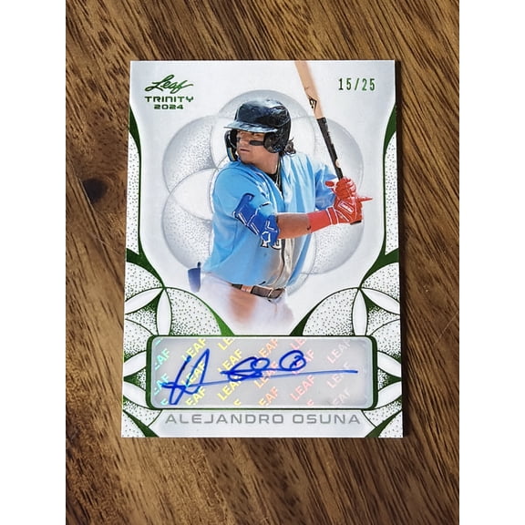 2024 Leaf Trinity Alejandro Osuna #BA-AO1 Green /25 Leaf