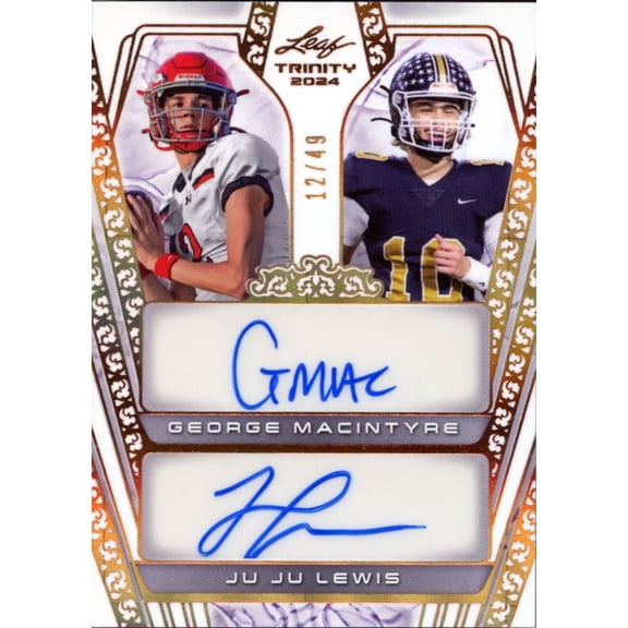 2024 Leaf Trinity Juju Lewis George Macintyre Leaf