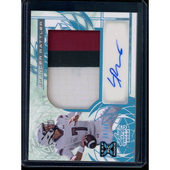 2024 Leaf Trinity Spencer Rattler South Carolina Gamecocks RC Patch Auto #PA-SR1 /49 Football Card