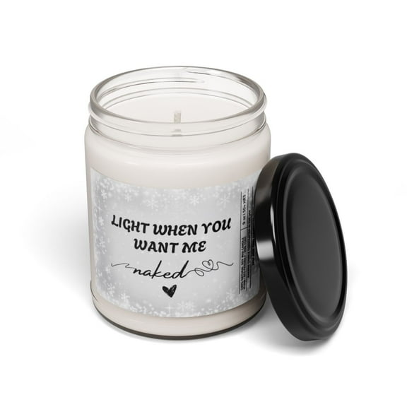 2024 Light me when you want me..... Funny Humor Christmas Gift Candle 9 Scented Soy Candle, 9oz-KXMAS006-Coconut Cream + Cardamom-CCC9