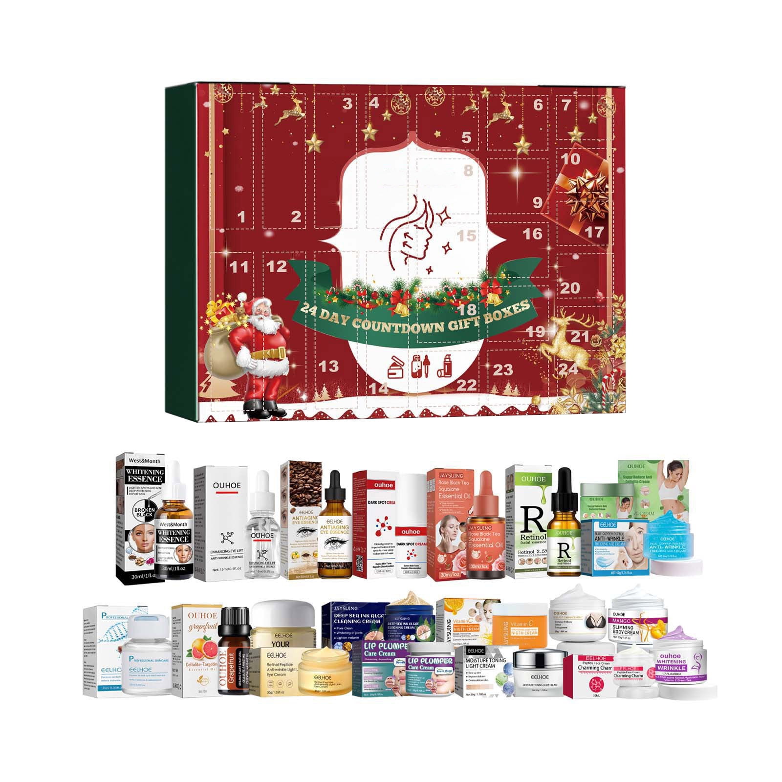 2024 Limited Edition Advent Calendar Skincare Essence,24pcs Make Up