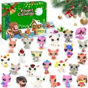 2024 Littlest Pet Shop Advent Calendar Blind Box, 2024 Christmas Advent Calendars Countdown - 24pcs Mini Pet Figure Toys for Advent Calendar 2024 Kids, Xmas Present, Birthday Toys