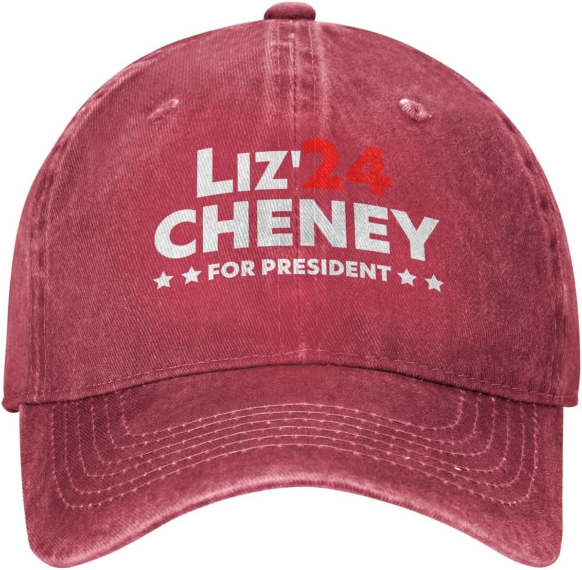 2024 Liz Cheney Classic Baseball Cap Wash Retro Cotton Cowboy Trucker