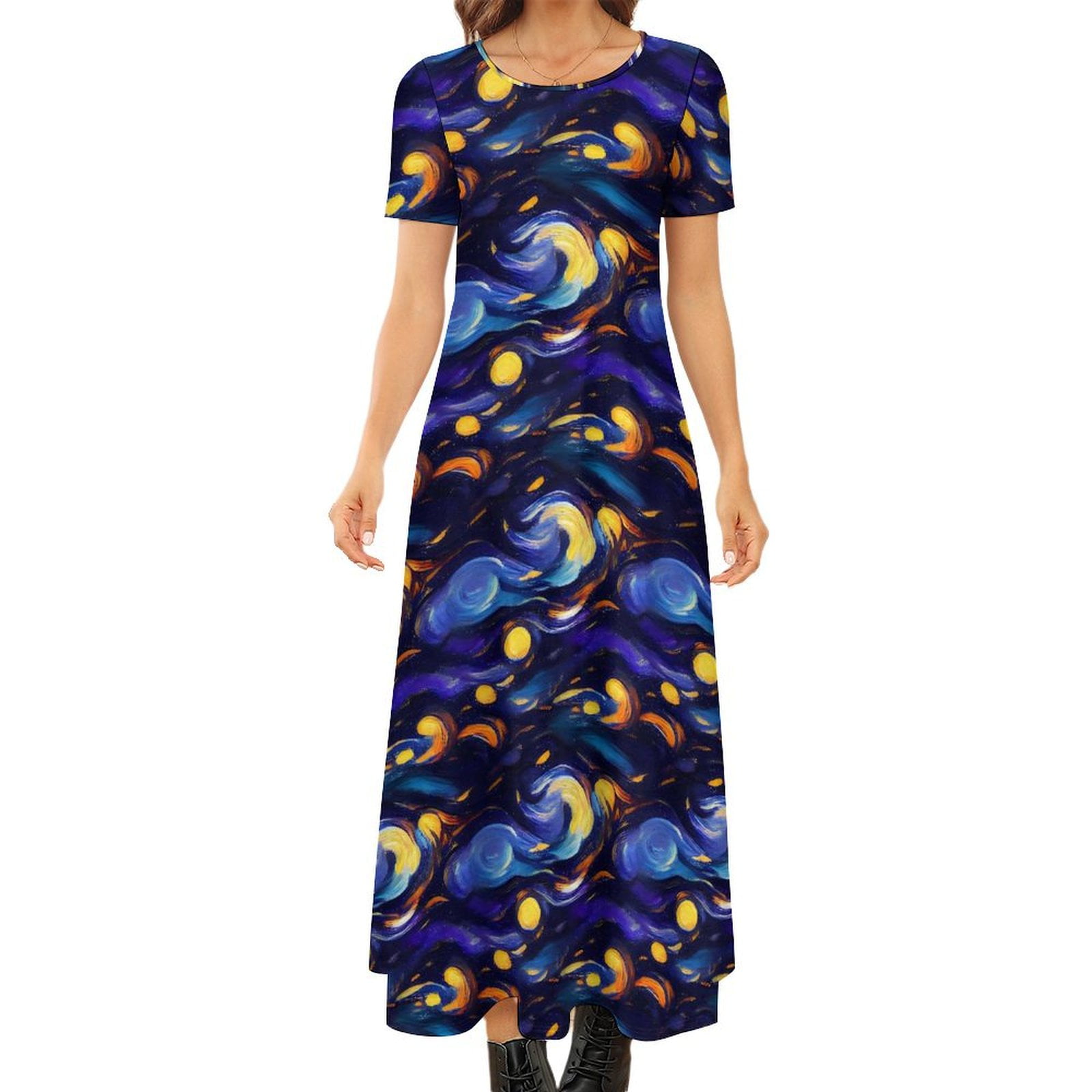 2024 Long Starry Streetwear Famous Modern Vincent Bohemia Dress