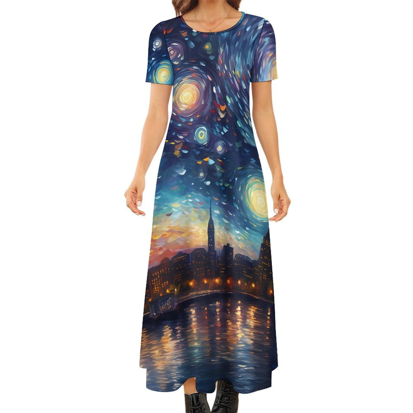 2024 Long Starry Streetwear Famous Modern Vincent Bohemia Dress