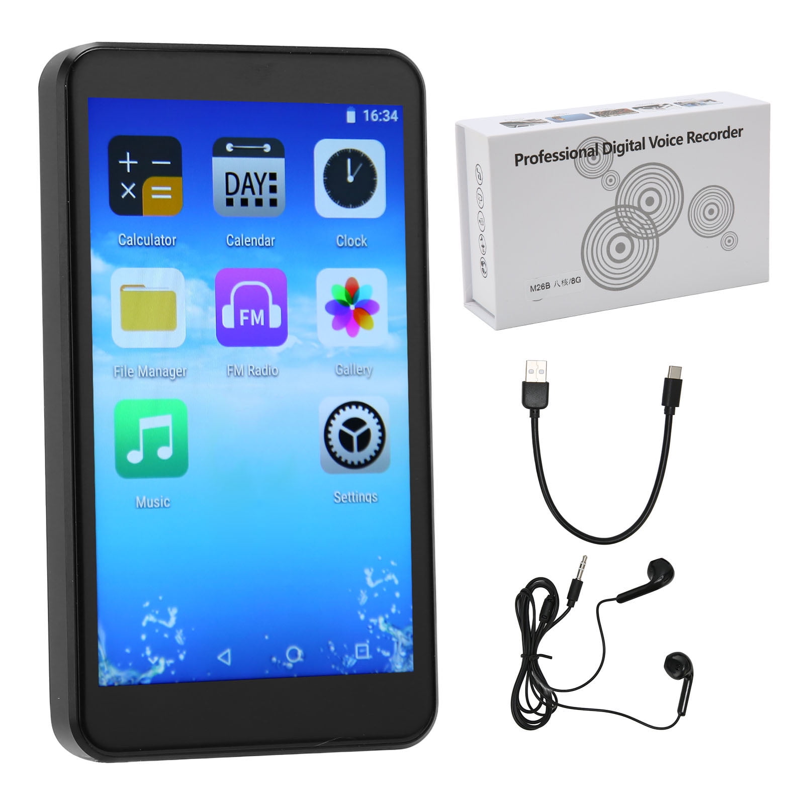 2024 MP4 Player Recorder Multifunction IPS HD Screen HiFi Lossless