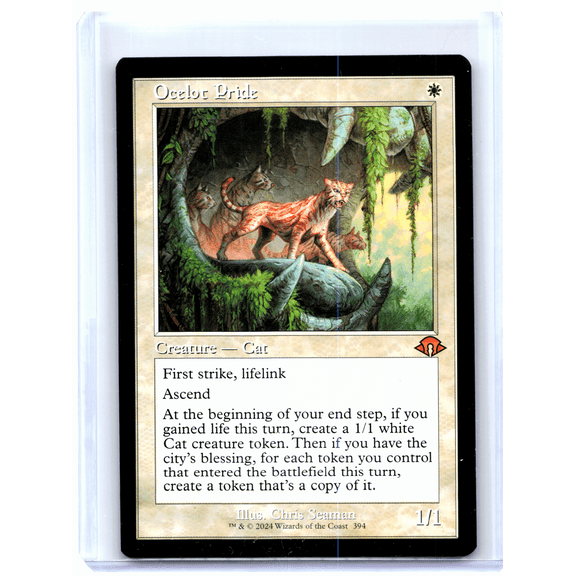 2024 Magic The Gathering Modern Horizons 3 Ocelot Pride Retro Frame Mythic #394 Nonfoil Trading Card