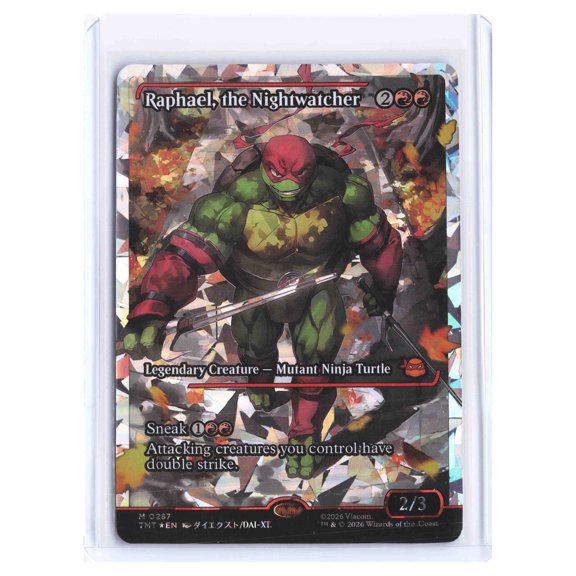 2024 Magic The Gathering Raphael the Nightwatcher Confetti Foil Showcase Borderless #M 0287