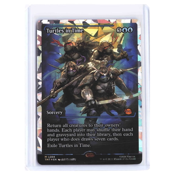 2024 Magic The Gathering Secret Lair Drop Leonardo Raphael Donatello Michelangelo Foil Full Art M 0284 Trading Card