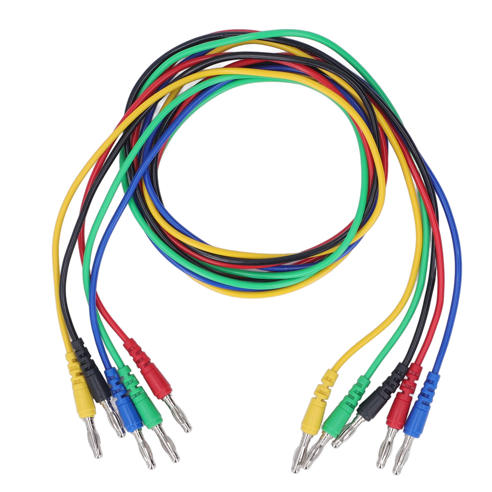 2024 Test Leads Kit Soft Flexible 5 Colour 4mm Banana Plug