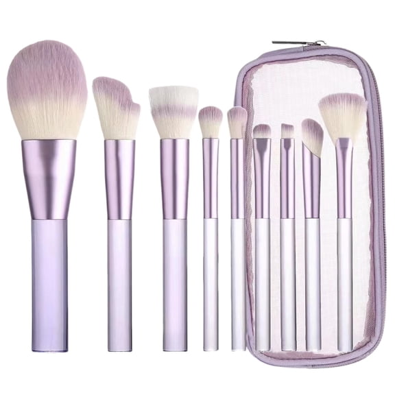 2024 Makeup Tools 9 PCS Makeup Tool Set With Multifunction Makeup Brush and Storage Bag for Effortless Beauty Applications