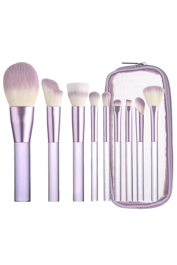 2024 Makeup Tools 9 PCS Makeup Tool Set With Multifunction Makeup Brush and Storage Bag for Effortless Beauty Applications