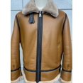 thumbnail image 1 of 2024 Man's Winter Fashion Warm Coat Genuine Sheepskin Lambskin Shearling Natural Leather Jacket 100% Real Wool Liner Plus Big Oversized,XL,Yellow, 1 of 9
