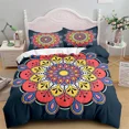 thumbnail image 1 of 2024 Mandala Duvet Cover Microfiber Bohemian Floral Bedding Set Hippie Geometric Comforter Cover King For Teens Bedroom r, 1 of 7