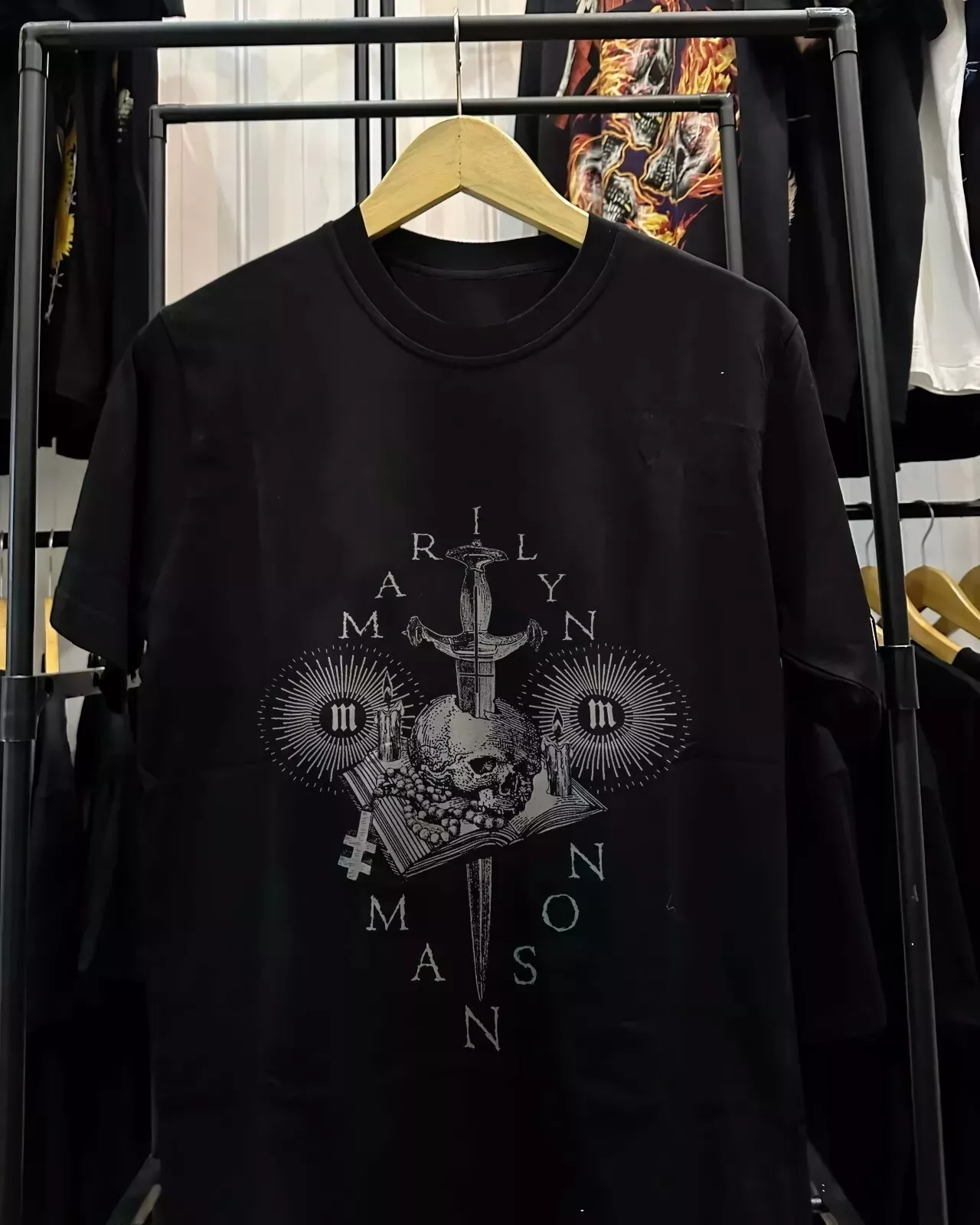 2024 Marilyn Manson World Tour Date Unisex Tee Shirt, Size L, Tee