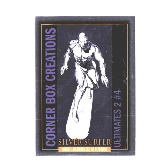 2024 Marvel Masterpieces '92 Platinum Corner Box Creations CB-8 Silver Surfer Card