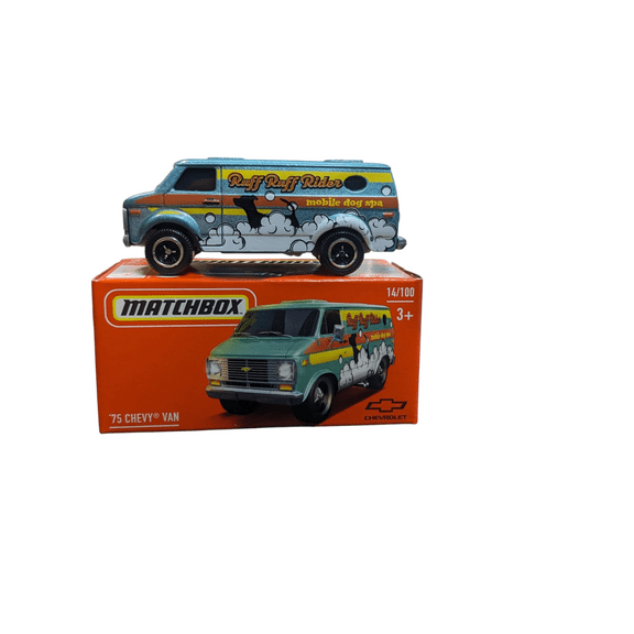 2024 Matchbox Power Grabs #14 '75 Chevy Van Mobile Dog Spa