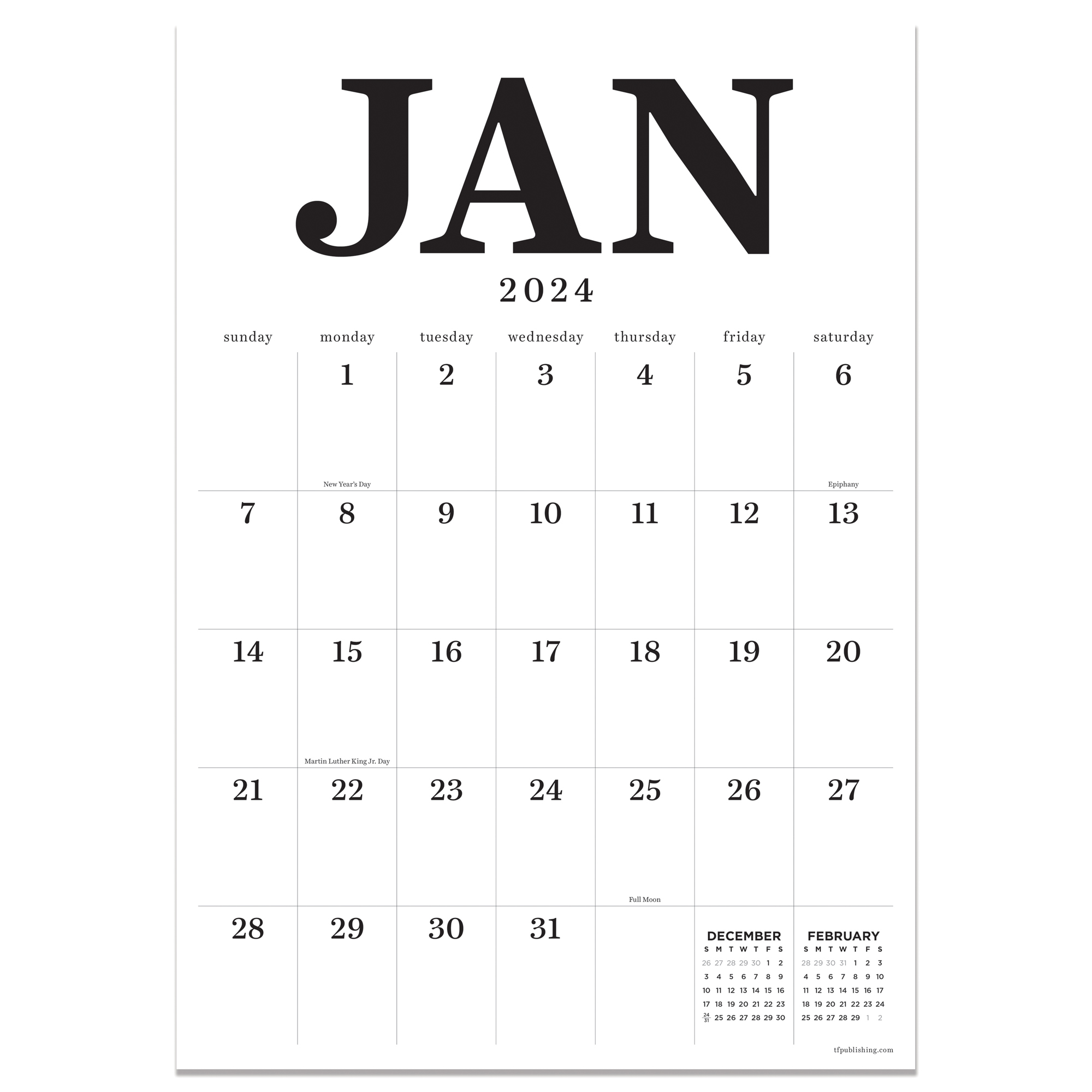 2024 Medium Art Poster Wall Calendar Multi