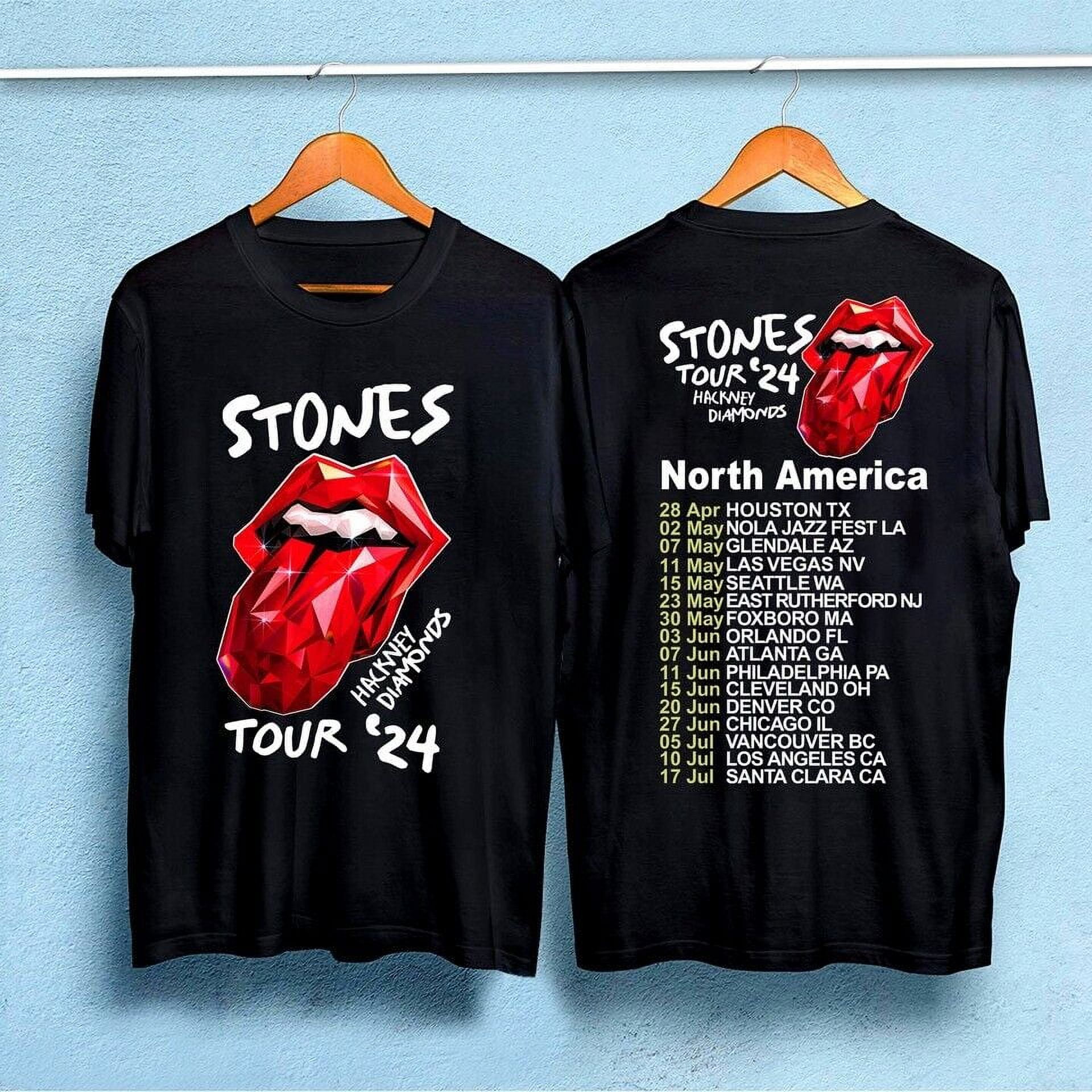 2024 Men T Shirt Casual The Rolling Tour 2024 Stone Tshirt FOR Fan