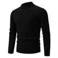 thumbnail image 1 of 2024 Men's Fall/winter New Half Turtleneck Dark Matching Pullover Sweater Sweater, 1 of 2