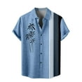 2024 Men's Floral Shirts Male Rompers Men Button Down Tropical Holiday