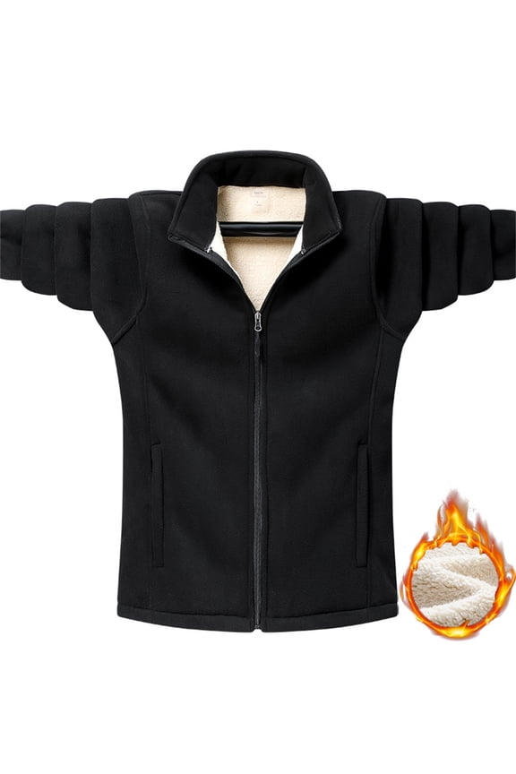 2024 Men's Jacket Double Jacket Large Size Stand Up Collar Jacket