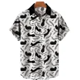2024 Men's Shirts 3d Halloween Print Trendy Cool Fashion Hawaiian Men
