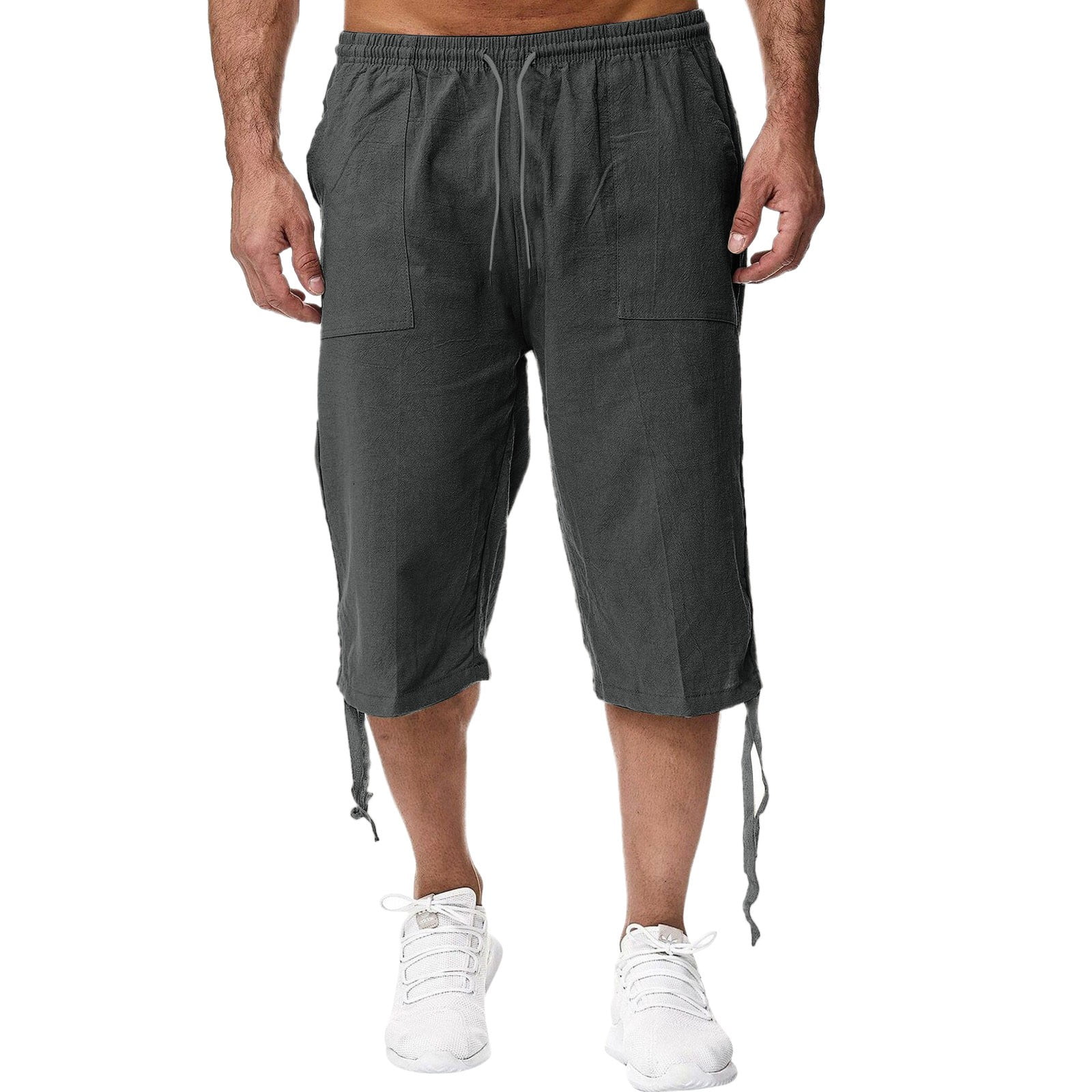 2024 Men's Spring and Band Size Summer Cotton Pants Foot Boy Apparel